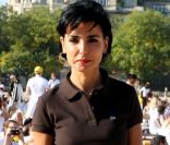 Rachida Dati assiste à la White Yoga Session, au Champ de Mars, à Paris. 2 octobre 2011<br />