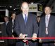 Albert de Monaco inaugure le Sportel Monaco, le 10 octobre 2011.