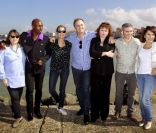 Myriam Boyer, Jimmy Jean-Louis, Virginie Efira, Christian Carion, Catherine Jacob, Stéphane Brizé et Ludmila Mikaël lors du festival des jeunes réalisateurs de Saint-Jean-de-Luz le 15 octobre 2011