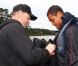 Thierry Dusautoir et l'équipe de France le 17 octobre 2011 à Riverhead au nord-ouest d'Auckland