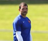 Marc Lièvremont à l'entraînement du XV de France le 21 octobre 2011 à Auckland
