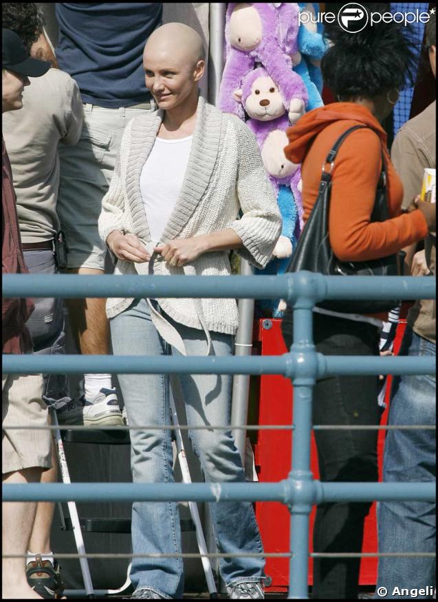 Cameron Diaz sans ses cheveux sur le tournage de My Sister's Keeper