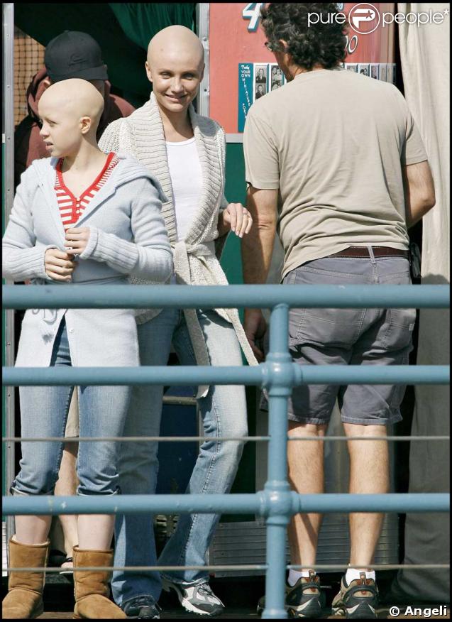 Cameron Diaz sans ses cheveux sur le tournage de My Sister's Keeper
