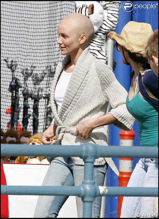 Cameron Diaz sans ses cheveux sur le tournage de My Sister's Keeper