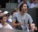 Sasha Vujacic encourage sa fiancée Maria Sharapova à Wimbledon en juin 2011.