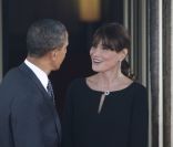 Carla Bruni et Barack Obama lors du G8 en mai 2011<br />