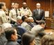 Le docteur Conrad Murray lors de l'énoncé de son verdict le 7 novembre 2011. Il a été menotté puis conduit en prison