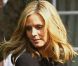 Heidi Klum, superbe en noir, a tourné une publicité AOL à Los Angeles le 14 novembre 2011