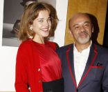 Natalia Vodianova et Christian Louboutin lors de la présentation des photos du livre de Christian Louboutin à la galerie du Passage à Paris le 21 novembre 2011