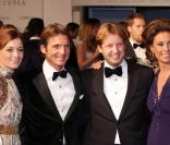 La princesse Aimee, son époux le prince Floris d'Orange-Nassau, la princesse Marilene et son époux le prince Maurits des Pays-Bas, à l'avant-première de Nova Zembla, à Amsterdam, le 21 novembre 2011.
