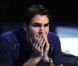 Roger Federer, émue aux larmes après sa la finale victorieuse du Masters de Londres gagnée face à Jo-Wilfried Tsonga le 27 novembre 2011 à Londres