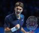 Roger Federer, vainqueur de la finale du Masters de Londres face à Jo-Wilfried Tsonga le 27 novembre 2011 à Londres