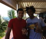 Jo-Wilfried Tsonga et Gaël Monfils le 29 novembre à la Réunion