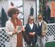 Marlène Jobert et ses filles Eva et Joy en 1990 à Roland Garros 