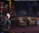 Shaquille O'Neal sur le dos de sa chérie lors du Jimmy Kimmel Show le 29 novembre 2011