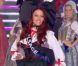 Delphine Wespiser défile, lors de la soirée de l'élection de Miss France 2012, le samedi 3 décembre 2011 à Brest.