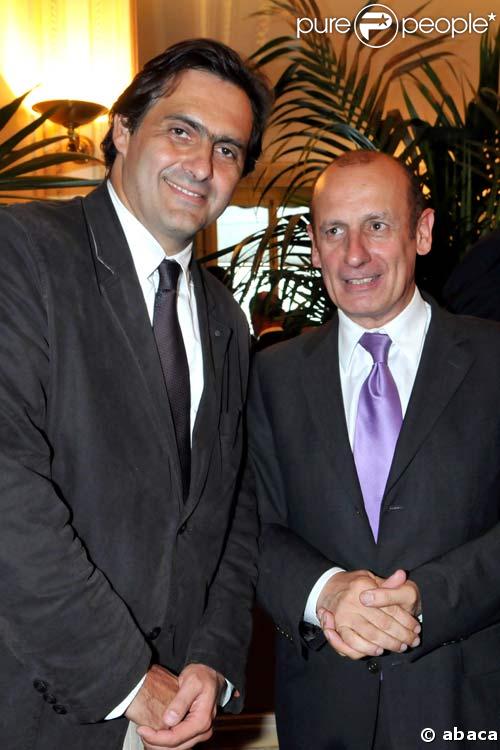 Emmanuel Chain et Jean-Michel Apathie à la remise de la Légion d'honneur d'Axel Duroux