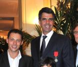 M-O Fogiel et J-P Foucault à la remise de la Légion d'honneur d'Axel Duroux