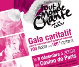 L'affiche du Gala de Tout le Monde Chante Contre le Cancer le 8 décembre 2011 au Casino de Paris