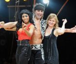 Mia Frye, Frédéric Edelstein et Annabelle Milot au cirque Pinder lors de la soirée 