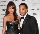 John Legend et sa fiancée Chrissy Tiegen à New York le 5 octobre 2011 