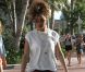 Sexy, Rihanna en mini short de foot à Miami le 31 décembre 2011