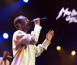 Youssou N\'Dour en concert au festival de Montreux, le 8 juillet 2011. La chanteur est âgé de 52 ans.<br />