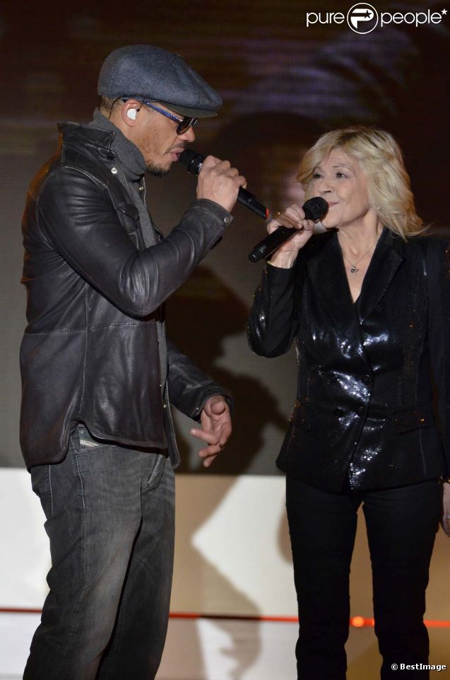 Joeystarr et Nicoletta à l'enregistrement de  Vivement Dimanche , à Paris, le 4 janvier 2011.