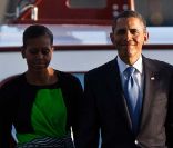 Michelle et Barack Obama à Hawaï, le 29 décembre 2011. 