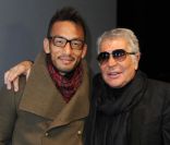 Hidetoshi Nakata et Roberto Cavalli à Milan, le 14 janvier 2012. 