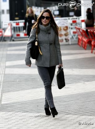 Pippa Middleton se rend à son bureau à Londres, le 17 janvier 2012.