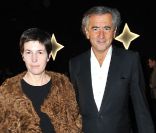  Christine Angot et Bernard-Henri Lévy lors de la remise du prix Saint-Germain à Paris le 18 janvier 2012 
 &nbsp; 