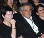  Christine Angot et Bernard-Henry Lévy lors de la remise du prix Saint-Germainà Paris le 18 janvier 2012 
 &nbsp; 