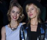 Eva Padberg et Karolina Kurkova au premier rang du défilé Kilian Kerner à Berlin, le 20 janvier 2012.
