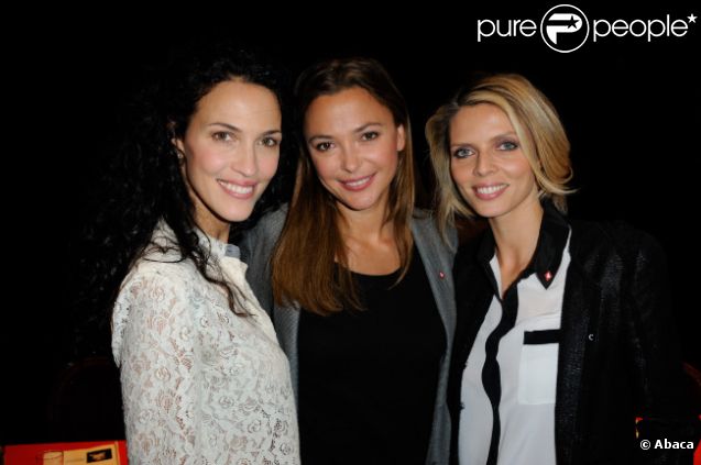 Sylvie Tellier, Sandrine Quétier et Linda Hardy lors de l'élection Cadum Baby 2012 à Paris, le 24 janvier 2012