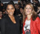 Audrey Chauveau et Elsa Fayer lors du défilé Franck Sorbier Printemps-Été 2012 Haute-Couture au Pavillon Vendome à Paris le 25 janvier 2012 <br />