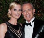 Jean-Claude Jitrois et sa muse Sarah Marshall, sur leur 31 pour le dixième Dîner De La Mode à Paris, le 26 janvier 2012.