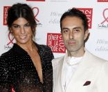 Bianca Brandolini D'Adda et le créateur Giambatista Valli à Paris, le 26 janvier 2012.