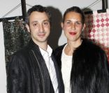 Le couple de créateurs Jérôme Dreyfuss et Isabel Marant au dixième Dîner De La Mode contre le Sida à Paris, le 26 janvier 2012.