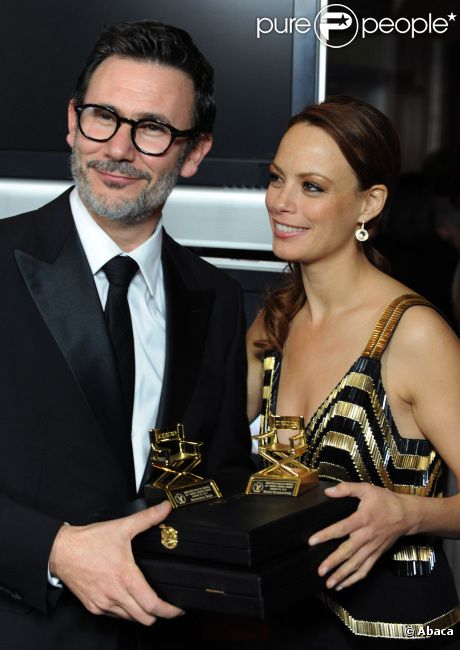 Michel Hazanavicius et Bérénice Bejo lors des Directors Guild Awards, le 28 janvier 2012 à Los Angeles