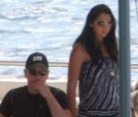 Matt Damon et Luciana à Saint-Barthélemy, le 19 janvier 2012.