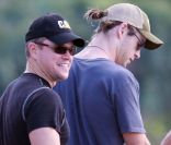 Matt Damon et Chris Hemsworth à Saint-Barthélemy, le 19 janvier 2012.