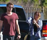 Miley Cyrus et son petit ami Liam, à Los Angeles, le vendredi 3 février 2012.