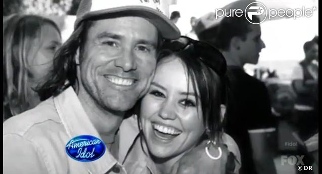 Image d'archives de Jim Carrey et sa fille Jane dévoilée dans  American Idol . Casting diffusé le 22 janvier 2012 sur la Fox.