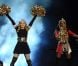 Madonna entourée de Nicki Minaj et M.I.A au Super Bowl à Indianapolis, le 5 février 2012.