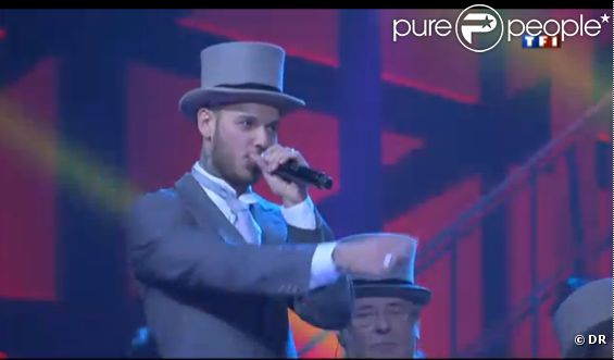 M. Pokora lors du spectacle des Enfoirés 2012