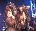 Régine et Didier Wampas à La Flèche d\'Or à l\'occasion des PIAS Nites, à Paris, le 15 février 2012.