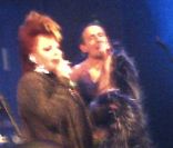 Régine et Didier Wampas à La Flèche d\'Or, à Paris, le 15 février 2012.
