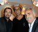 Henri Leconte, Yannick Noah et Mansour Bahrami le 16 février 2012 pour l'inauguration d'un espace de restauration chic Côme et d'un Affinity Spa au sein du Waou Club Med Gym Maillot à Paris
