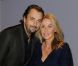 Henri Leconte et sa femme Florentine le 16 février 2012 pour l'inauguration d'un espace de restauration chic Côme et d'un Affinity Spa au sein du Waou Club Med Gym Maillot à Paris
